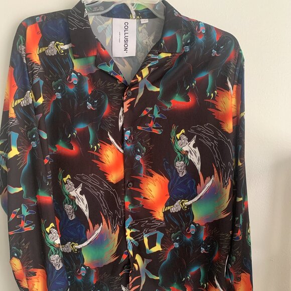 Collusion AOP MAGNA Print Button-up Shirt Adult Size M - Picture 1 of 12